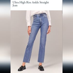 Abercrombie and Fitch Ultra High Ankle Straight Jean size 27/4 R